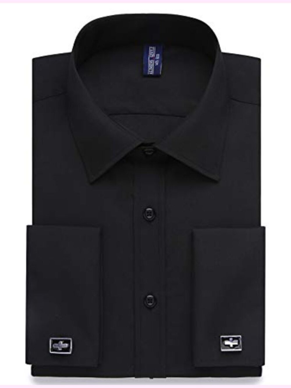French Cuff Dress Shirt with Cufflinks, Regular Fit, Wrinkle Resistant, Long